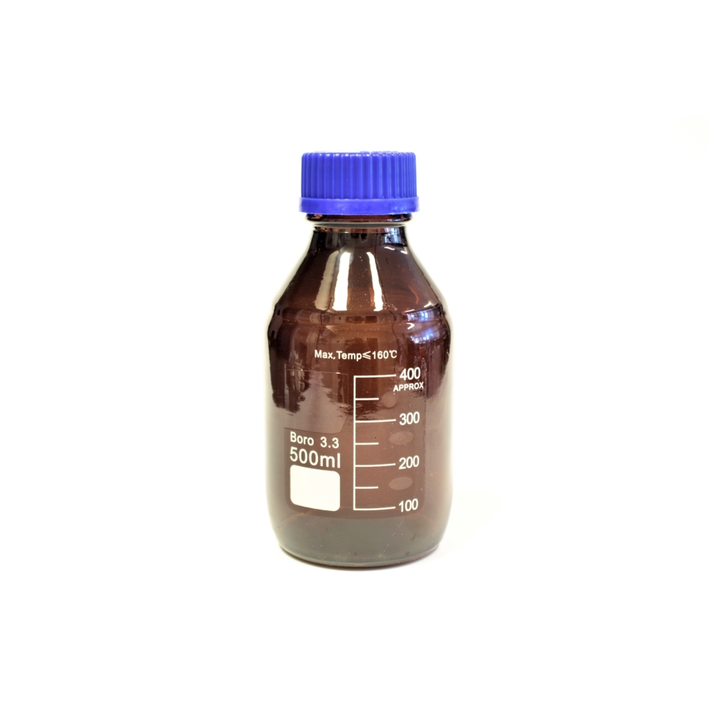 Reagent qabı tünd qəhvəyi rəngli Boro 3.3 500 ml